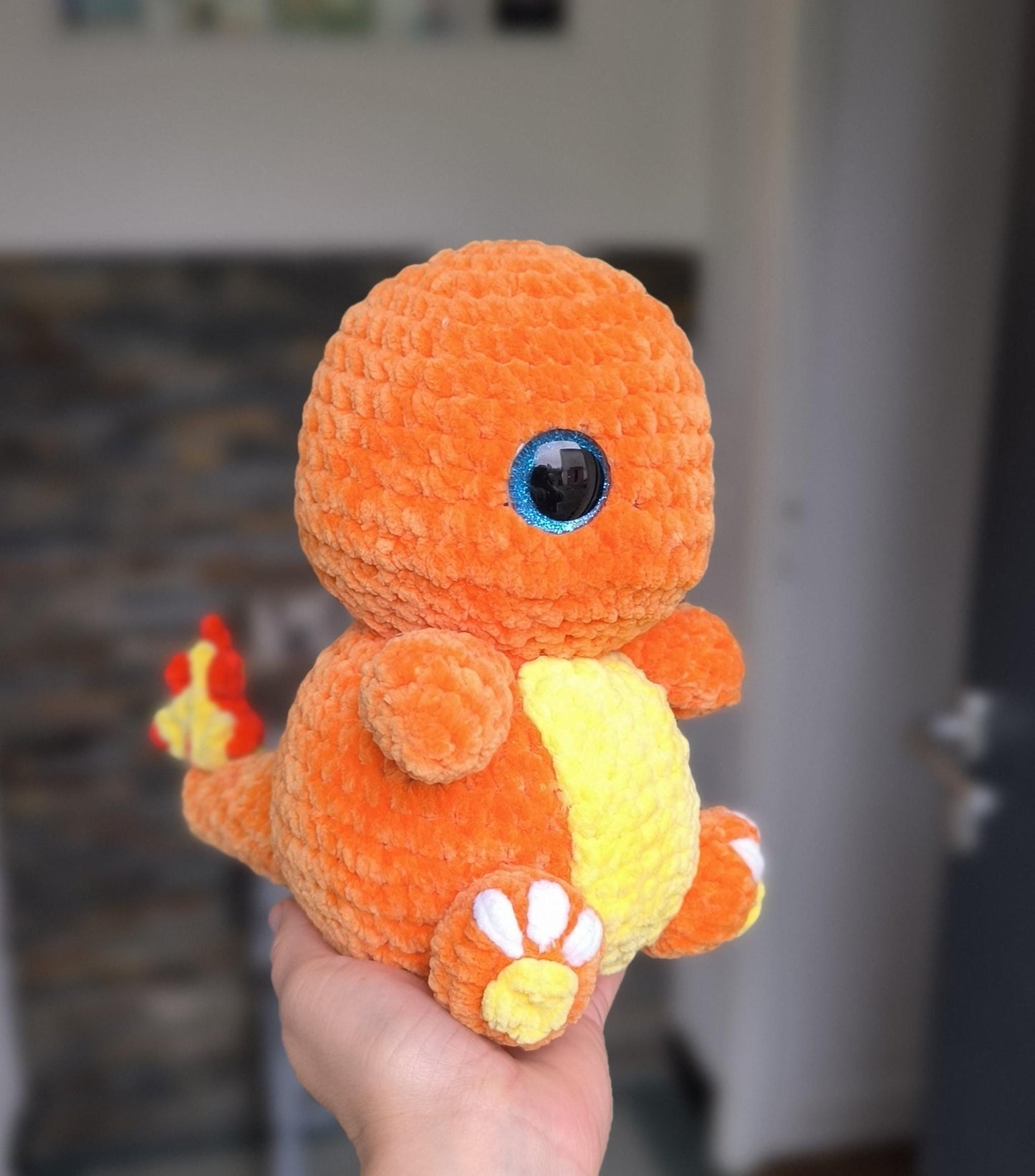 peluche dragon feu