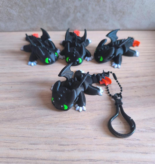 Porte clé dragon du soir  articulé