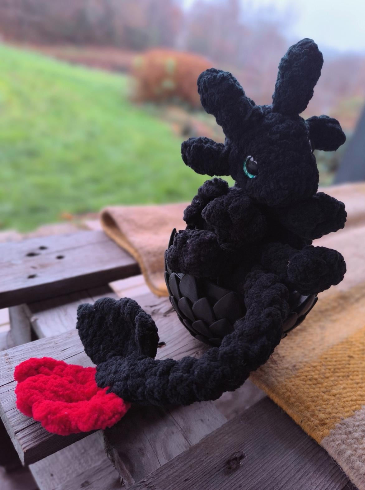Peluche dragon du soir  avec oeuf imprimer 3D