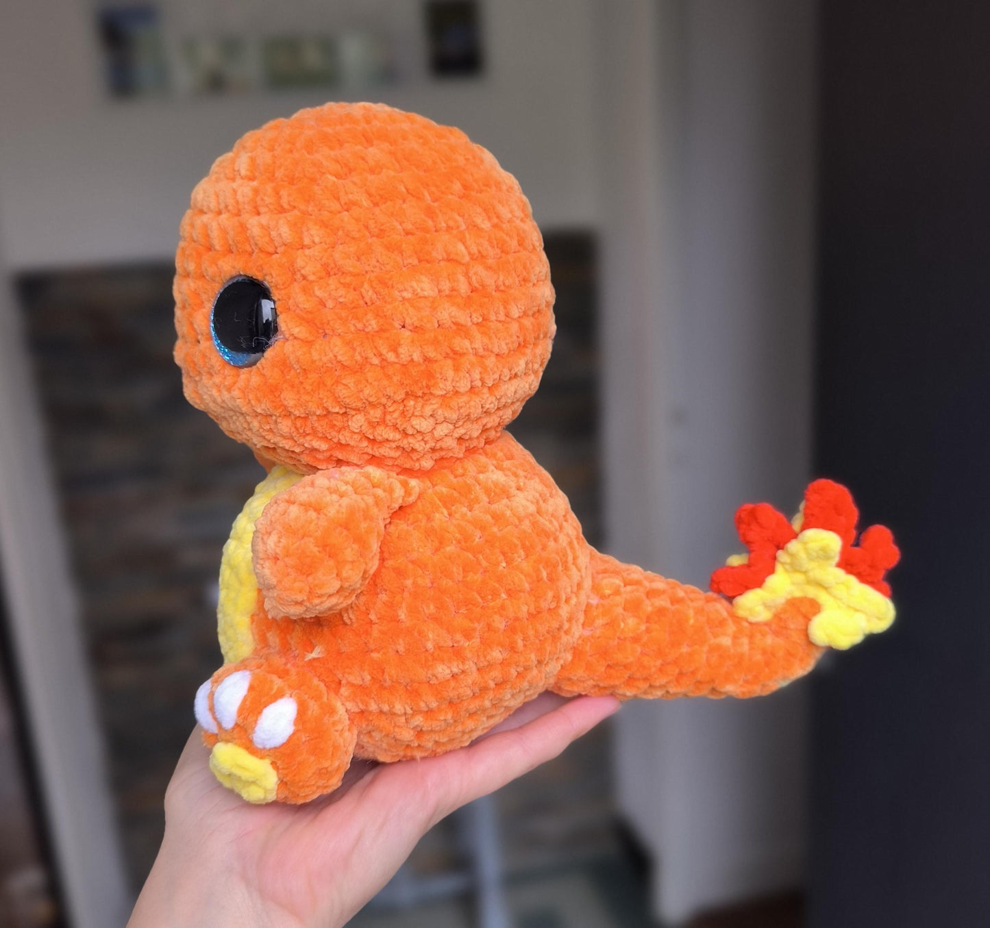peluche dragon feu